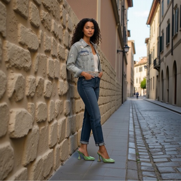 Amina Muaddi Shoes - NIB Amina Muaddi Emili Slipper Crystal Mule Heels Size 37.5 $1,210.00